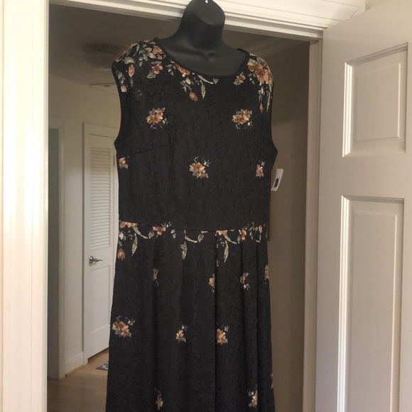 Lace Floral Dress. Black, size 3X. NWT - Picture 2 of 8